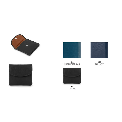 Portamonete piet rfid blu - portamonete,