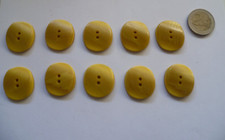 10 BOTTONI 2 FORI OVALE GIALLO