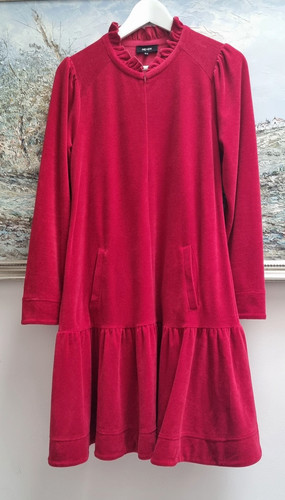 Abito rosso misto cotone - misto,