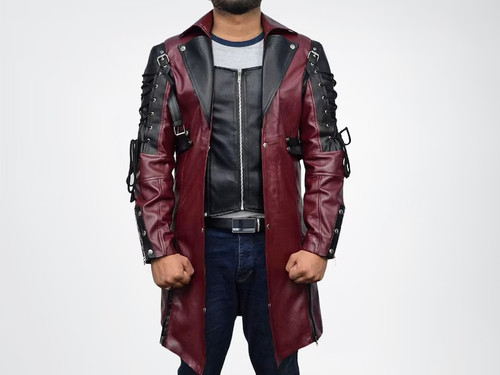 Cappotto lungo uomo stile punk