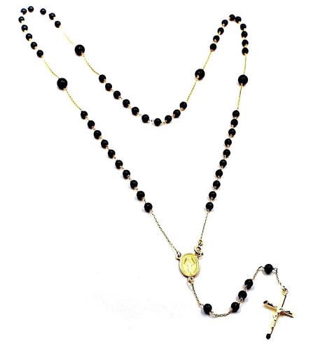 Collana rosario oro giallo - collana,