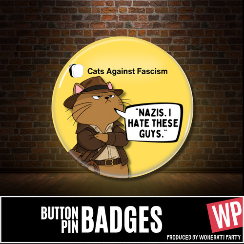 Hate nazi button pin - pin, badge
