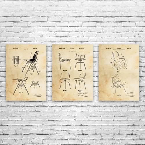 Sedia brevetto wall art - set, di