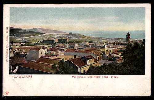 Cartolina cagliari panorama - cagliari,,