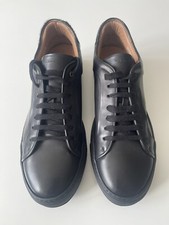 PAUL SMITH SCARPE DA GINNASTICA UOMO BASSO NERO PONY PELO DI CAVALLO PELLE UK 10 NUOVE SCATOLA £375