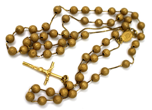 Collana rosario vintage oro - collana,