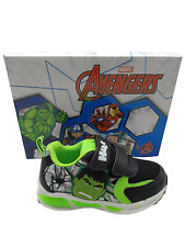 Scarpe da ginnastica bimbo bambino con luce a strappo nero Marvel Avenger Hulk
