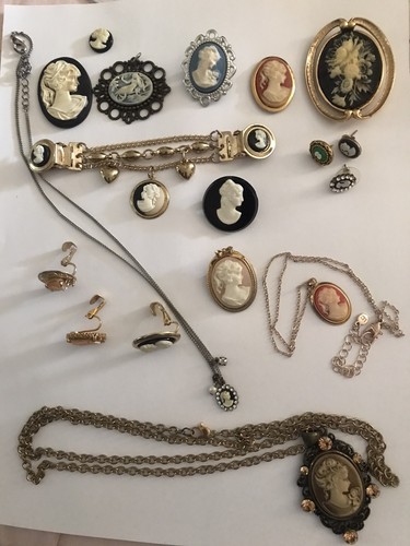 Lotto gioielli cammeo vintage - lotto,