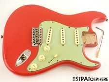 USA Fender Custom Shop 1959 Relic Stratocaster CORPO CARICO Strat Fiesta Rosso
