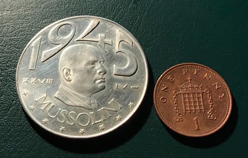 Italia 1945 mussolini lire - italia, 20