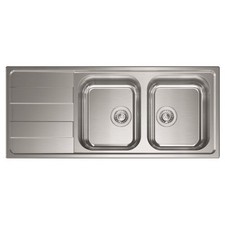 CM Lavello 2 vasche (116x50cm) LEVANTE Inox Satinato 015727DCSSP