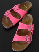 Sandali da donna Saint Laurent YSL Jimmy scamosciati Birkenstock rosa UK 5 US 8 EU 38 75