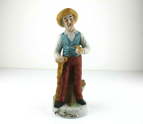 Anziano con bastone pipa - bastone, e