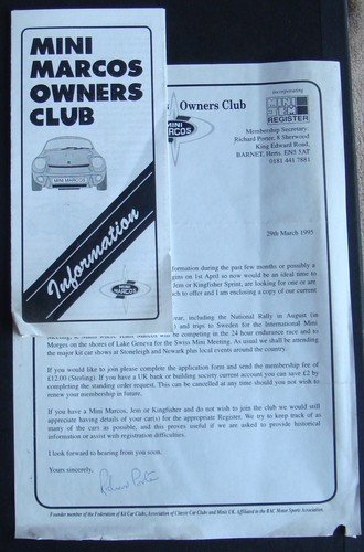 1995 mini marcos owners club - 1995,