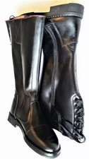 Stivali pelle nero zip - stivali,