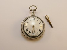 ANTICO OROLOGIO DA TASCA VERGE CASSA ARGENTO SCOZZESE 1810 DI GORDON PERTH GWO