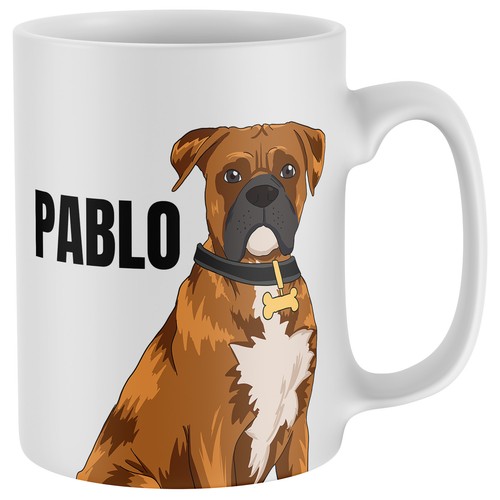 Tazza cane boxer