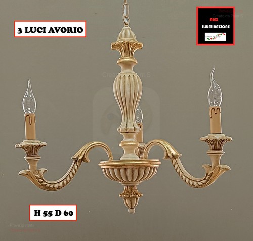 Lampadario legno luci - lampadario,