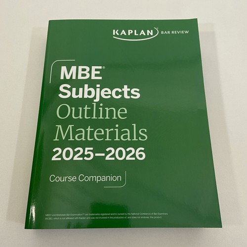 Kaplan bar review mbe subjects - mbe,