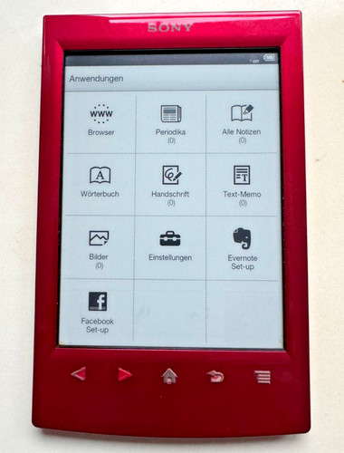 Sony reader prs - prs-t2, rosso
