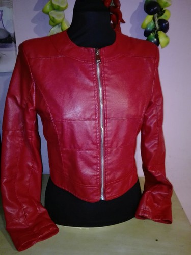 Chiodo donna ecopelle - donna, rosso