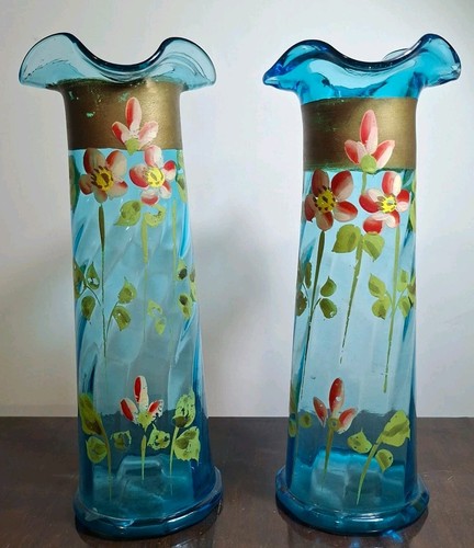 Coppia vintage vasi vetro - coppia,