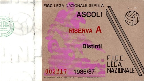 Biglietto stadio ascoli calcio - ascoli,