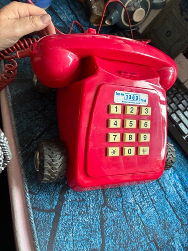 Red telephone with - telephone,
