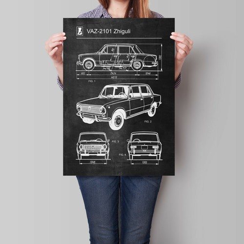 Vaz 2101 zhiguli poster - poster, auto