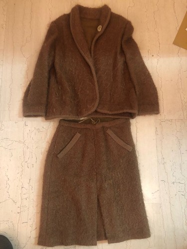 Tailleur lana bouclè beige - di,