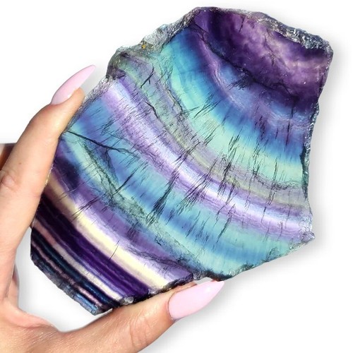 Fluorite lastra grezza - fluorite, 10-12