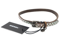 Diesel Bracciale Uomo Taglia Unica Pelle Stella Modello Stile Vintage Fibbia