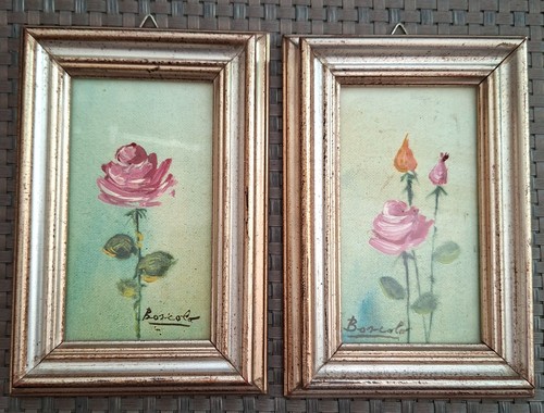 Quadretti vintage dipinti con - quadretti,