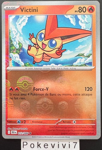 Carte pokemon victini - victini, 012/086