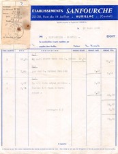 1960 ETS SANFOURCHE A AURILLAC - M. TISSANDIER A MARCHAL