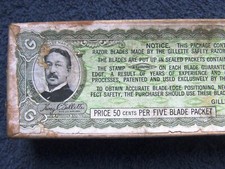 Lametta da barba GILLETTE grande SCATOLA CARTONE RARITA’ Vintage Tabaccai 