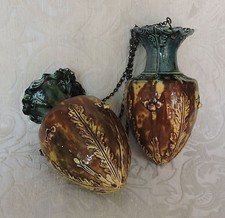 Victorian Majolica Hanging Vases