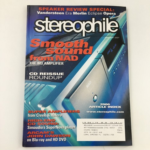 Stereophile magazine january - magazine,