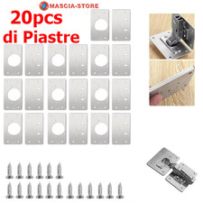 20 Pezzi Piastre Piastra per Cerniera Riparazione Mobili Cerniere Cucina Armadi