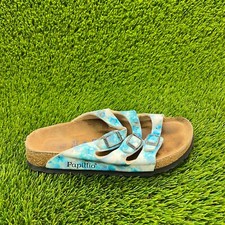 Scarpe sandali Birkenstock Papillio donna blu taglia 6 passeggio Birko Flor slip on