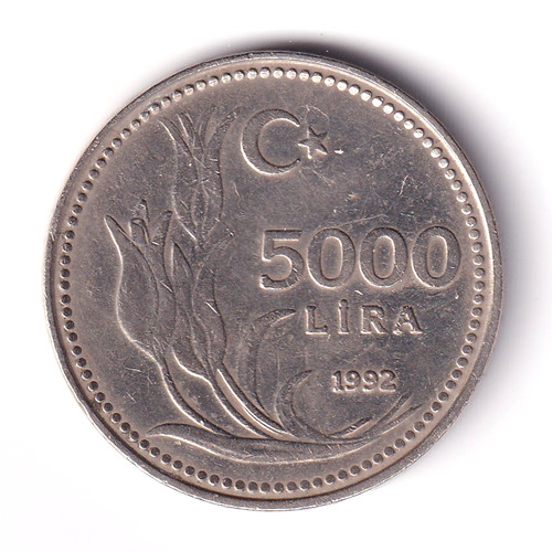 Turchia 5000 lire - , 1992