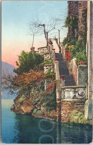 Lenno vintage postcard villa - lenno,