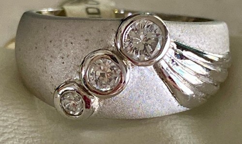 Anello zirconi fascia larga - zirconi,