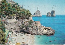 CARTOLINA CAPRI SPIAGGIA DI
