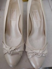 SCARPA DONNA BIANCO PERLATO N.40 CON TACCO CERIMONIA