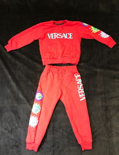 Versace Unisex Red Fleece Logo