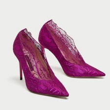 Scarpe corte Zara pizzo tacco