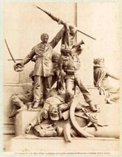 Rome Statue of Garibaldi The Battle of Calatafimi (detail) Albumen 1890c Alinari