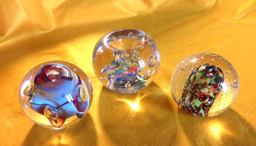 Tre sfere cristallo con - cristallo,