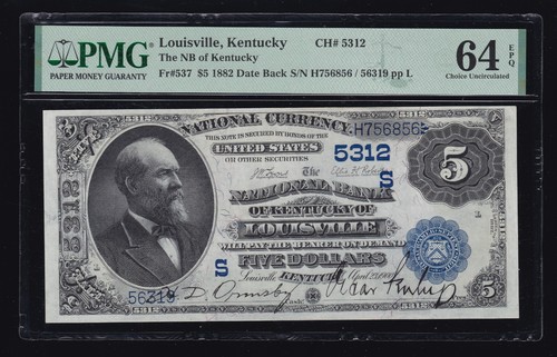 1882 data indietro - $5, nb